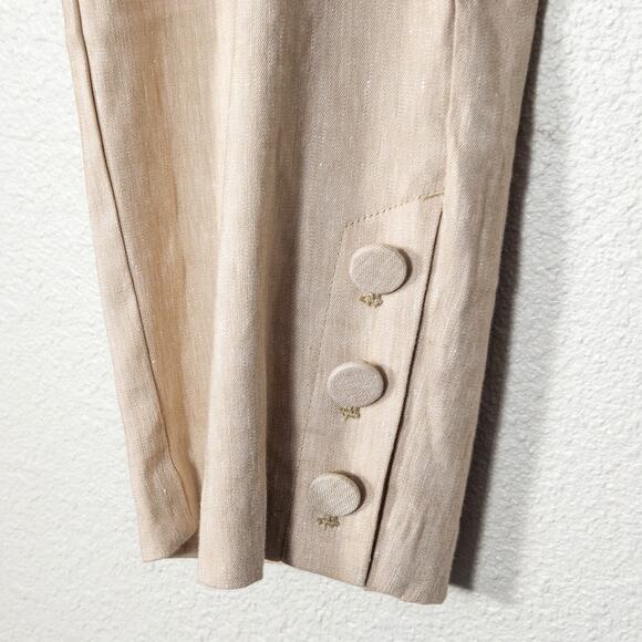 J.Jill Women’s Pants Size M Coastal Linen Minimalist Neutral Coastal Chic Resort - Picture 6 of 12